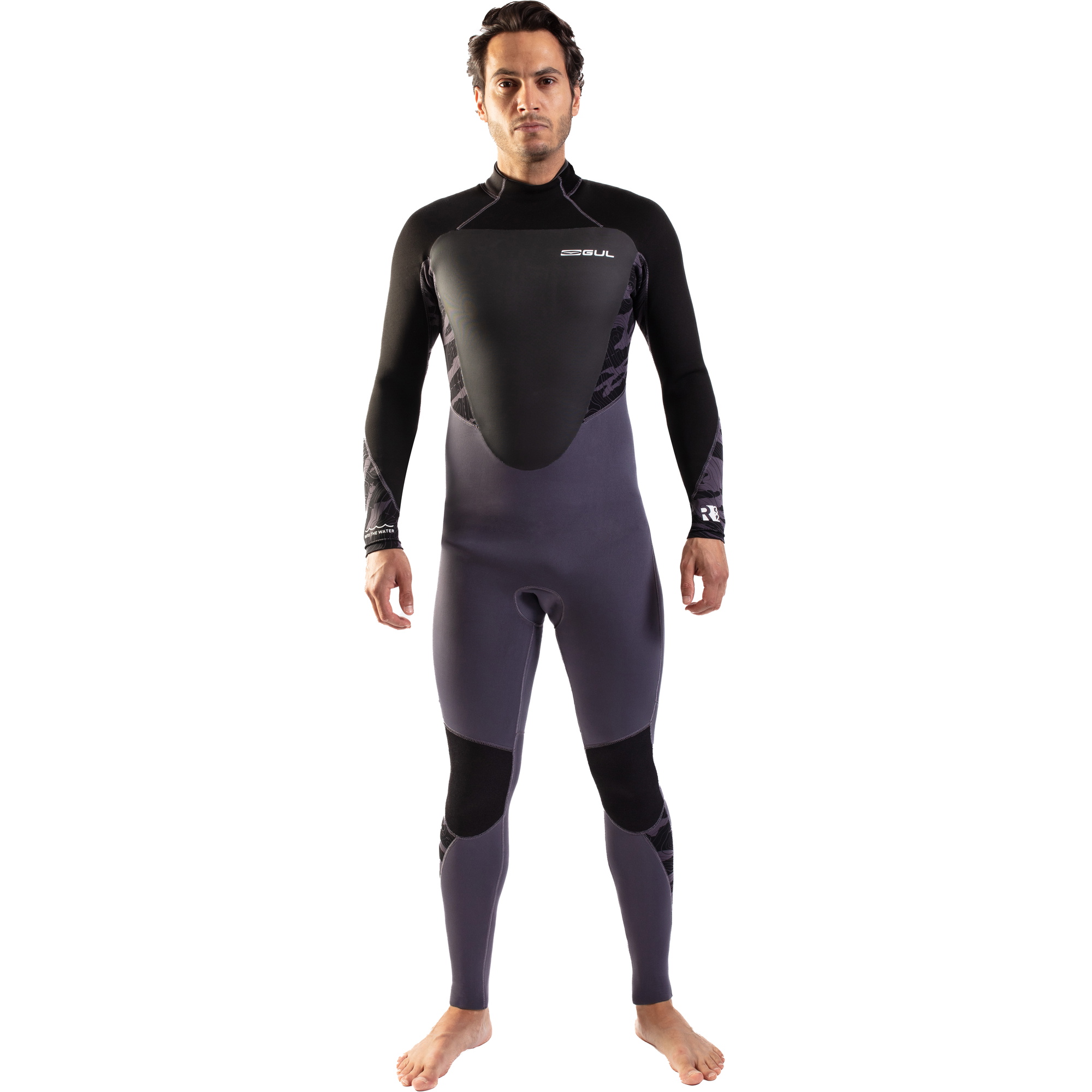 2025 Gul Da Uomo Response 3/2mm Gbs Back Zip Muta RE1231-C1 - Black / Grey